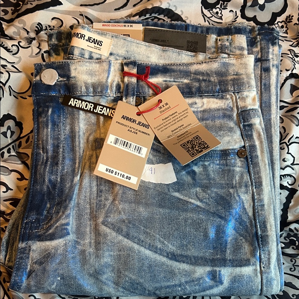 Men's Blue Washed Denim Jeans